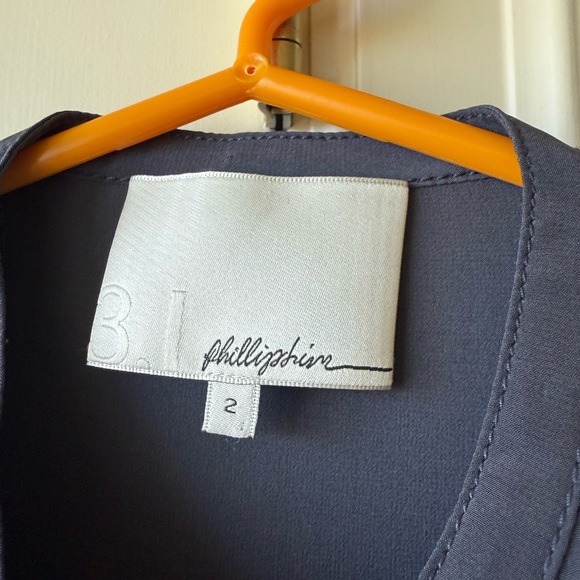 3.1 Phillip Lim Silk Mini Dress in Navy Blue Size 2 - Picture 3 of 10